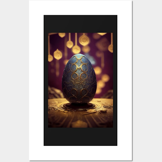 Purple and Gold Dragon Egg Wall Art by natural-20s